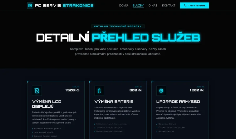 PC Servis Strakonice - Nabídka služeb